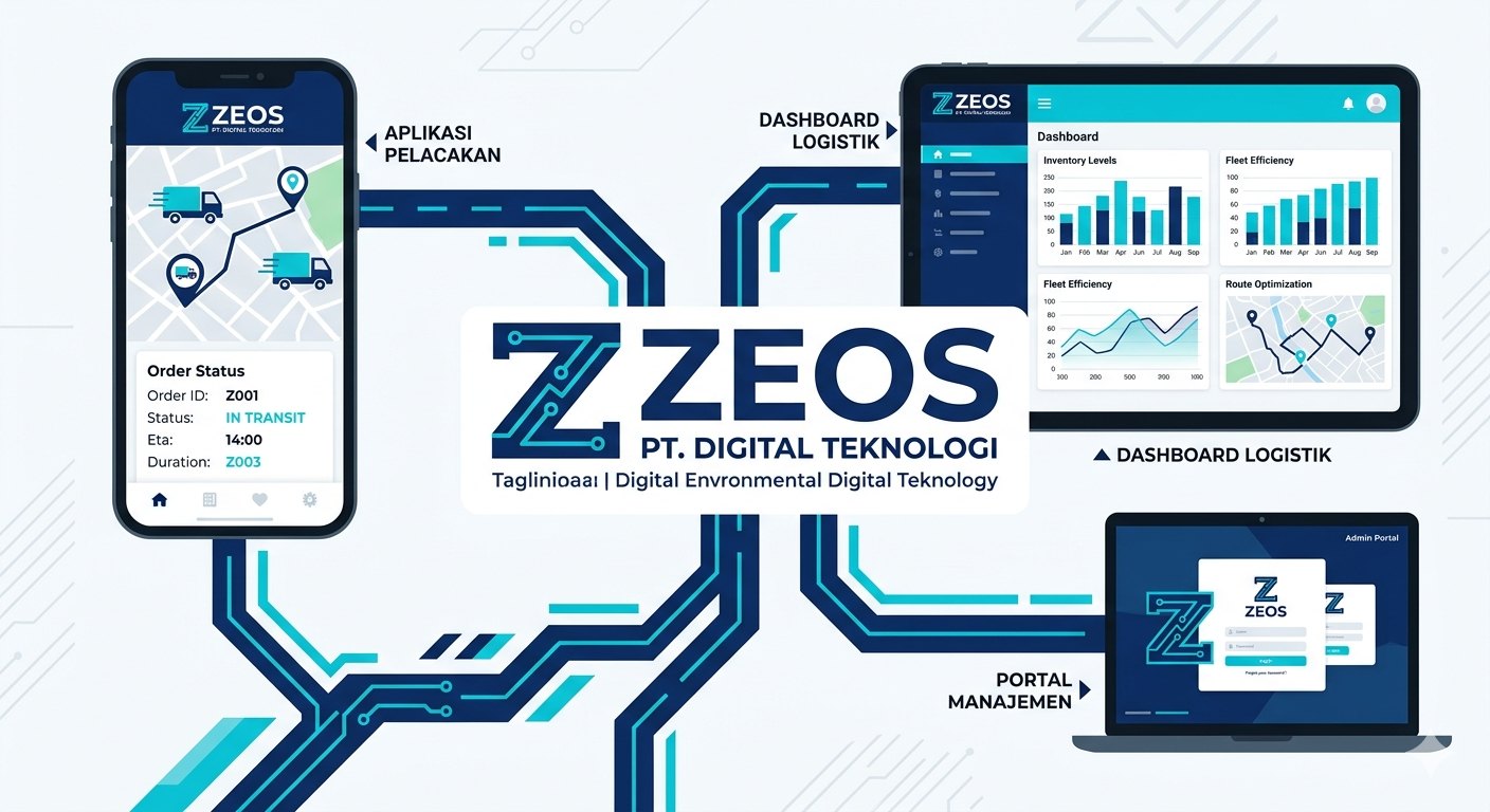 Ekosistem ZEOS: aplikasi pelacakan, dashboard logistik, dan portal manajemen